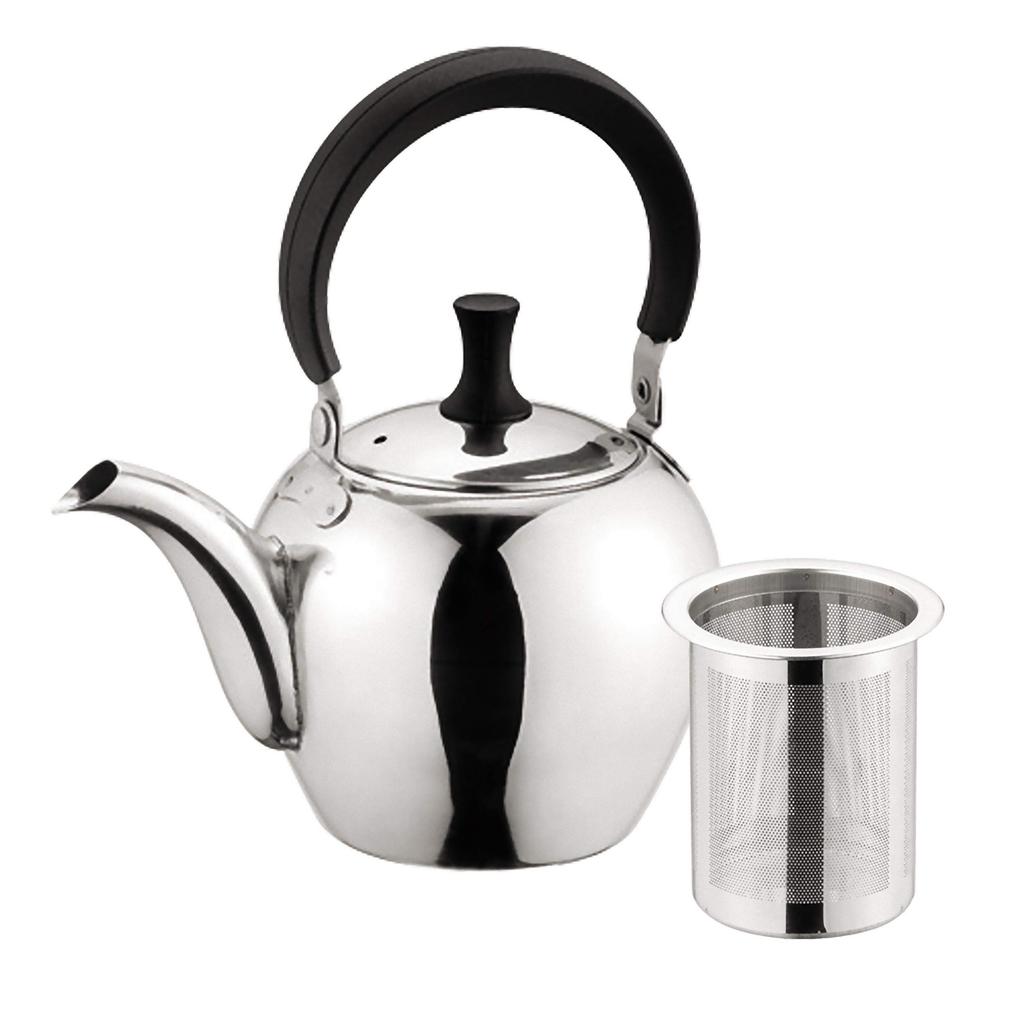 Pearl Metal Stainless Steel Teapot, 600ml, Just the Right Size