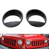 Car Front Headlight Trim Cover ABS Head Lights Lamps Frame Decorative Ring Trim for Jeep Wrangler JK 2007-2017