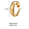 Wide Gold Silver Color Alloy Hoop Earrings For Women Men Rock Street Jewelry Accessories Metal Earring Boucle Femme