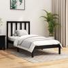 VidaXL Bed Frames Black Solid Pine Wood 100x200 Cm 3105154