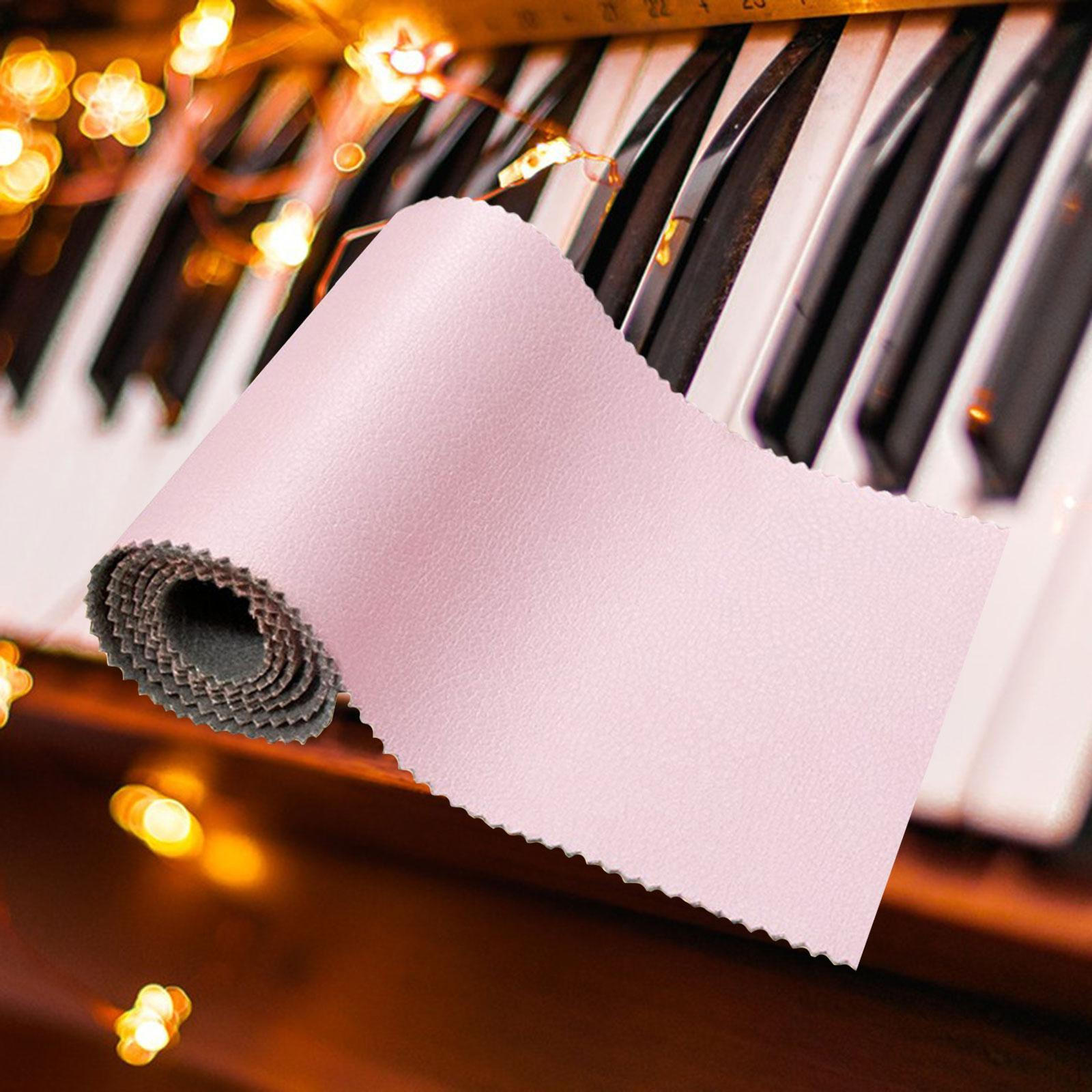 

Клавиатура фортепиано, противопылевой чехол, искусственная кожа, универсальная салфетка для клавиш, для пианино светло-розовый