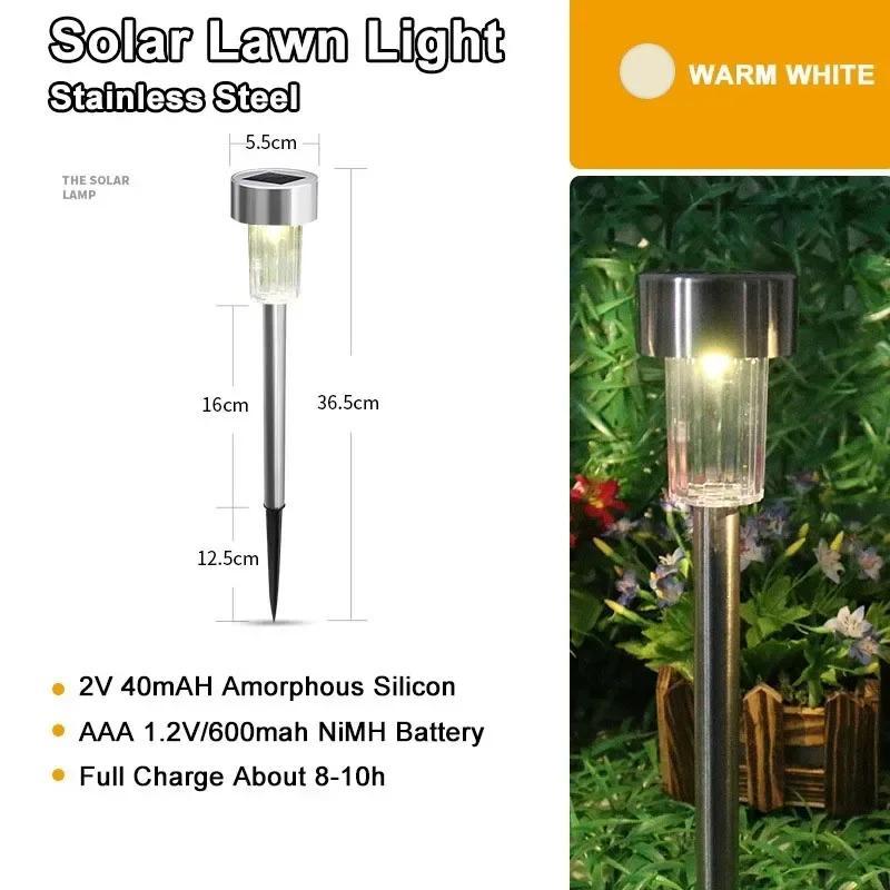 Solární venkovní osvětlení Nové zahradní lampy Vodotěsná Krajinná cesta na dvorek Zahrada Trávník Terasa Dekorativní LED osvětlení