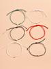 6PCS Bohemian Handmade Pentagram Rope Bracelet Set for Vacation Jewelry Friendship Gifts