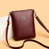 Weiche Leder geprägte Einzelschultertasche, Umhängetasche für Frauen mittleren Alters