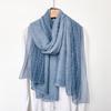 Spring and Autumn Lace Line Long Thin Scarf Japanese and Korean Women's Fashion Solid Color Shawl High-end Cotton and Line Scarf