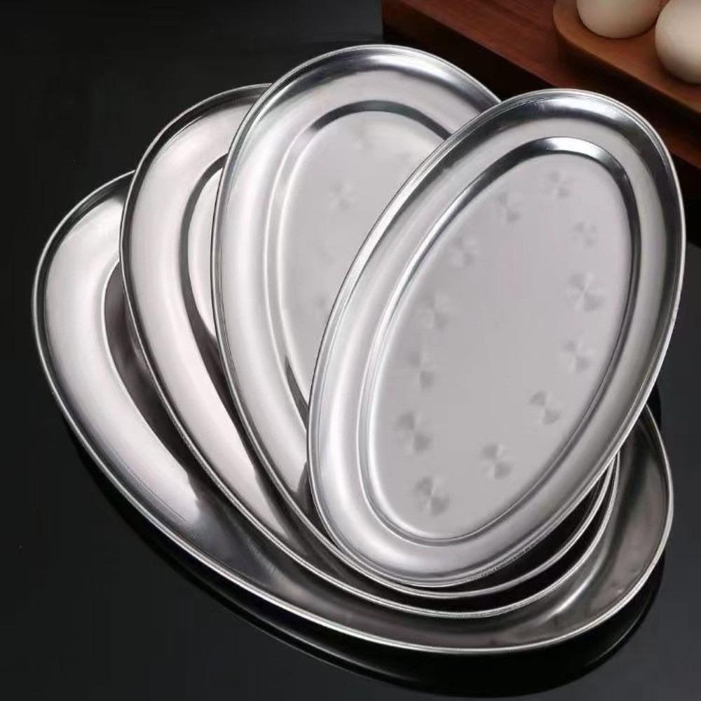 Shallow Design Dinner Plates Multi-Size Steak Dishes Practical Barbecue Trays Barbecue Use
