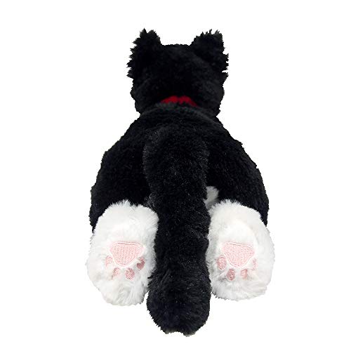 Sun Lemon Lap Cat Plush Animal Small P-6242 Black and White Cute Cat 13 X 36 X 15cm