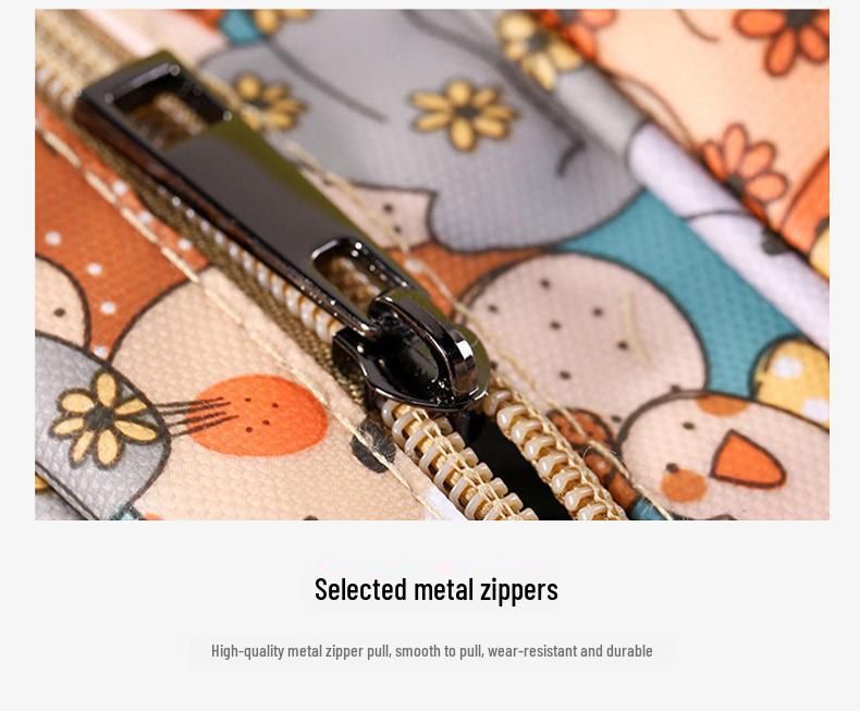 Kosmetik- & Toilettenartikel-Tasche mit großer Kapazität, Cartoon-Design, wasserdicht, mit Nass-/Trockenfach und isoliertem Futter