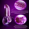 Vibrating Cock Ring With Tongue Clitoral Stimulator Raised Nodules Anal Beads For Couple Play Adult Sex Toys Penis Ring Wearable