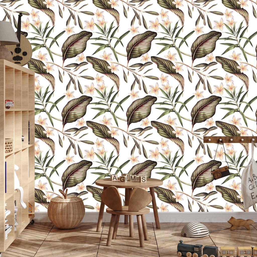 Delicate Flowers Wallpaper for Living Room and Bedroom 50x1000