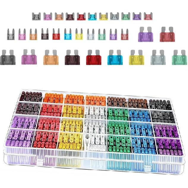 120PCS Car Fuses Assortment Kit, Mini Fuses Automotive Kit, For Auto, Sedan, RV, Motorcycle (2A/3A/5A/7.5A/10A/15A/20A/25A/30A/35A)