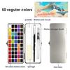 1 Set Solid Watercolor Set Solid Concentration 50/72/90 Colors DIY Portable Artist