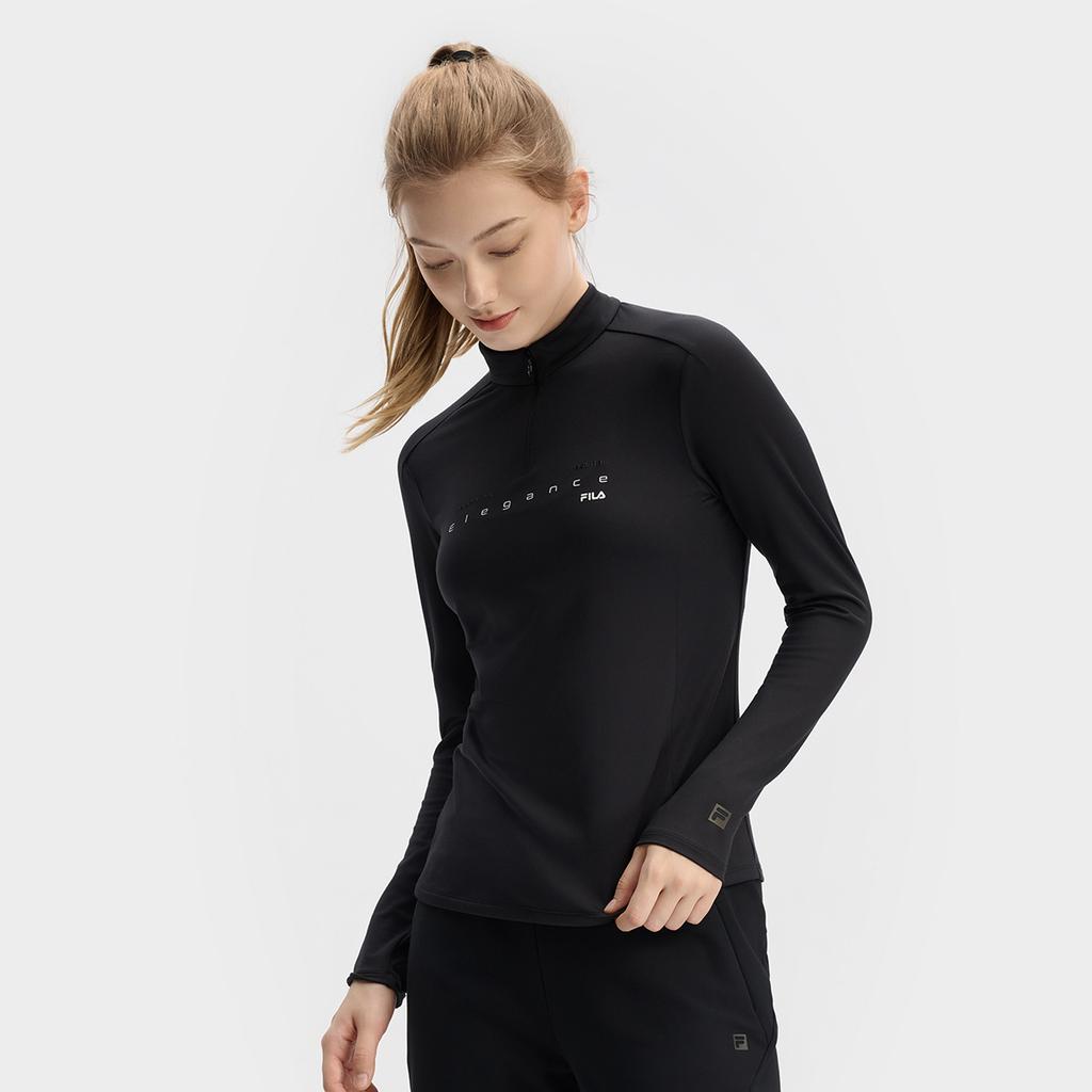 New FILA T Shirt Women's Pitch Black A11W441208FBK