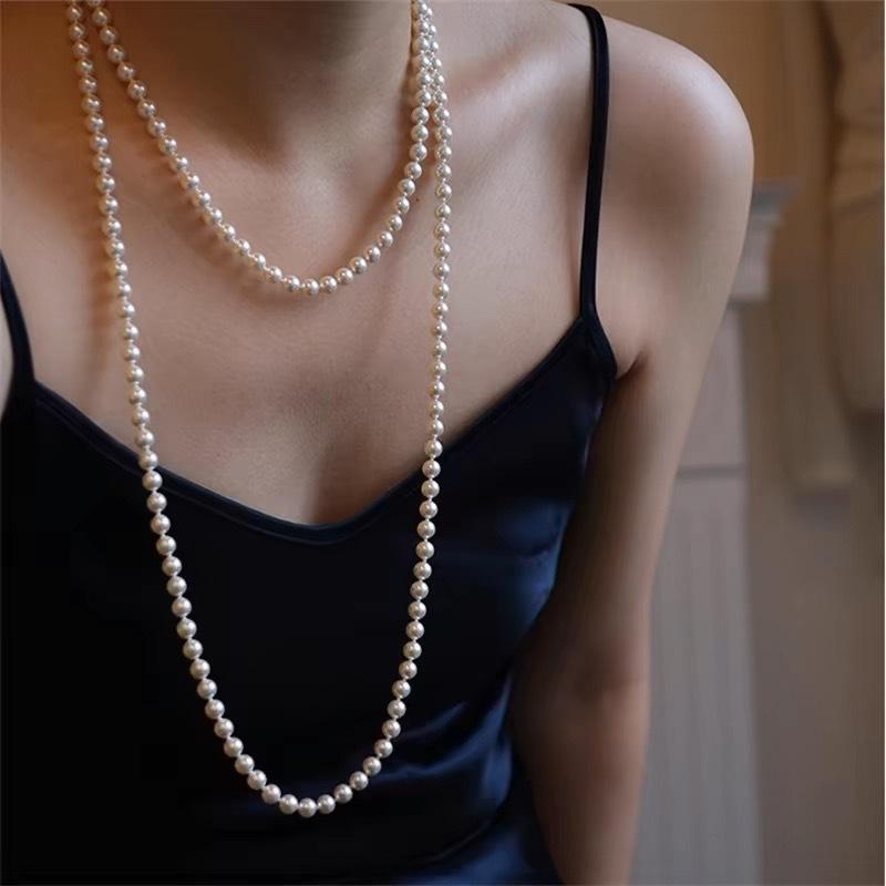 Long Sweater Necklace New Chinese Style National Trend Accessory for Cheongsam Horse Face Skirt