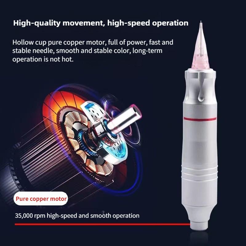 Particle Eyebrow Tattoo Embroidery Machine Point Stab Tattoo Full Throw One-Piece Machine European Lip Current Instrument