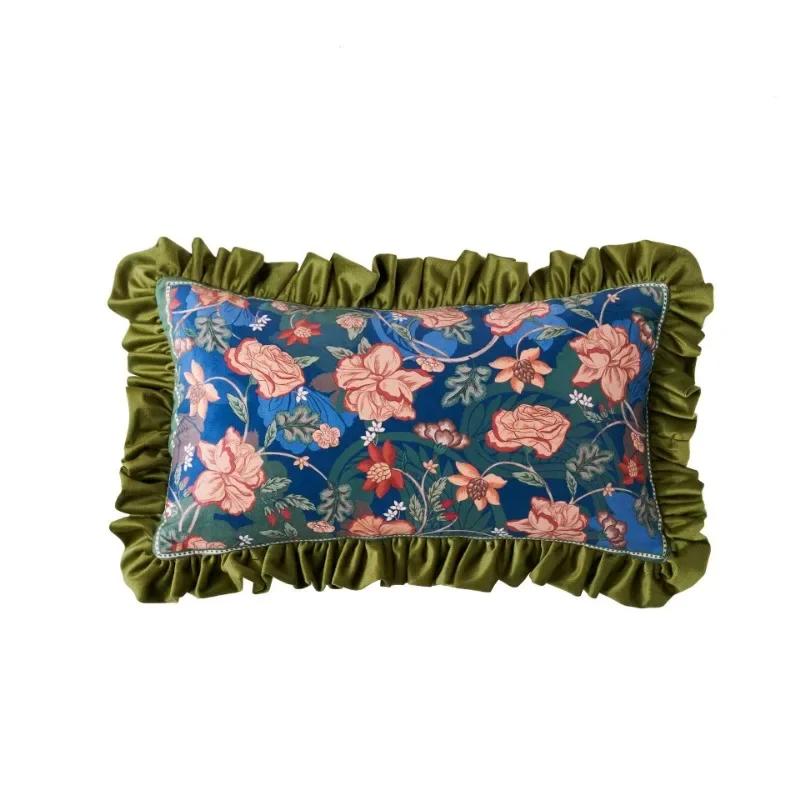 Parrot Print Cushion Case, Flora Bird Pillows, Luxury Velvet, Decorative Pillow Cover for Sofa Chair, Modern Living Room, Home D