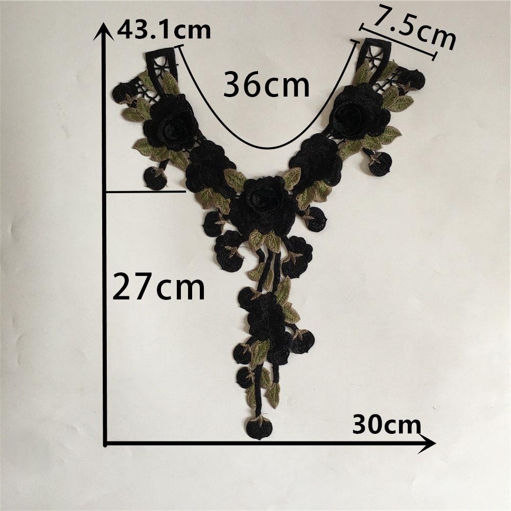 Red 3D Hollow Water-Soluble Lace for DIY Embroidery and Clothing Accessories