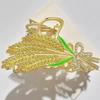 Golden Wheat Ear Metal Hair Clip - Elegant Bun Hairstyle Accessory and Gift