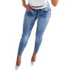 New thin high-waisted hot diamond bow jeans women's elastic slim-fitting pants