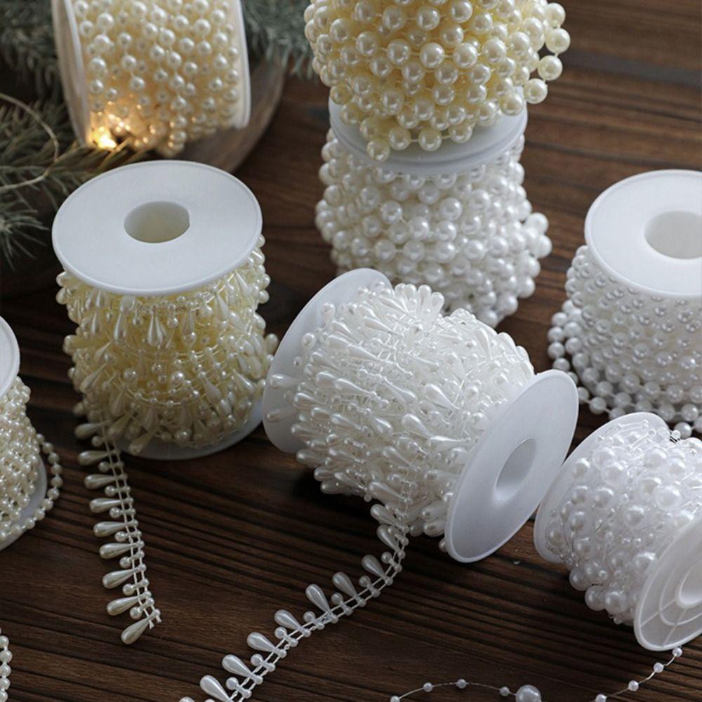 Pearl String Bead Xmas Tree Ornaments DIY Christmas Decor Xmas Hanging Pendant Christmas