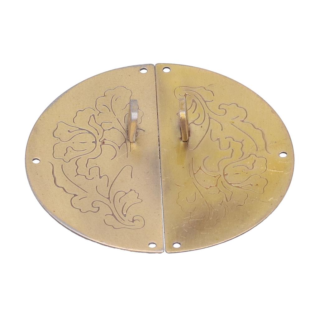 Retro Round Plate Pull Handle Cabinet Wardrobe Double Door Ring Pull for Home Door