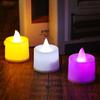 LED Flammenlose Kerzenlichter Batteriebetrieben Bunte Teelichter für Zuhause Geburtstag Hochzeitsfeier Deko Romantische Kerzen Lichter Lampen
