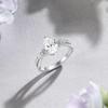 925 Sterling Silver Flower Ring Set with 1.5 Carat Zircon, Stackable Wedding Jewelry for Women - European & American Style