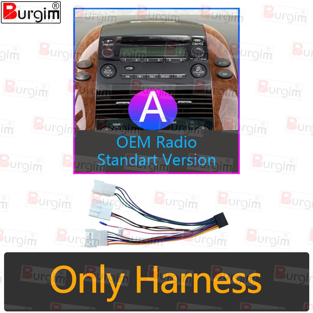 

Car Radio Fascia Frame For Toyota Sienna 2 XL20 2003-2010 9 inch Stereo Panel Harness Wire Connector Power Cable Canbus Decoder only cable-A
