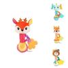 Sozzy Soft Plush Baby Rattle Hand Grasp Stick Toy 0-1 Year Old Infant Teether Bed Bell Baby Shake Bell Stuffed Doll