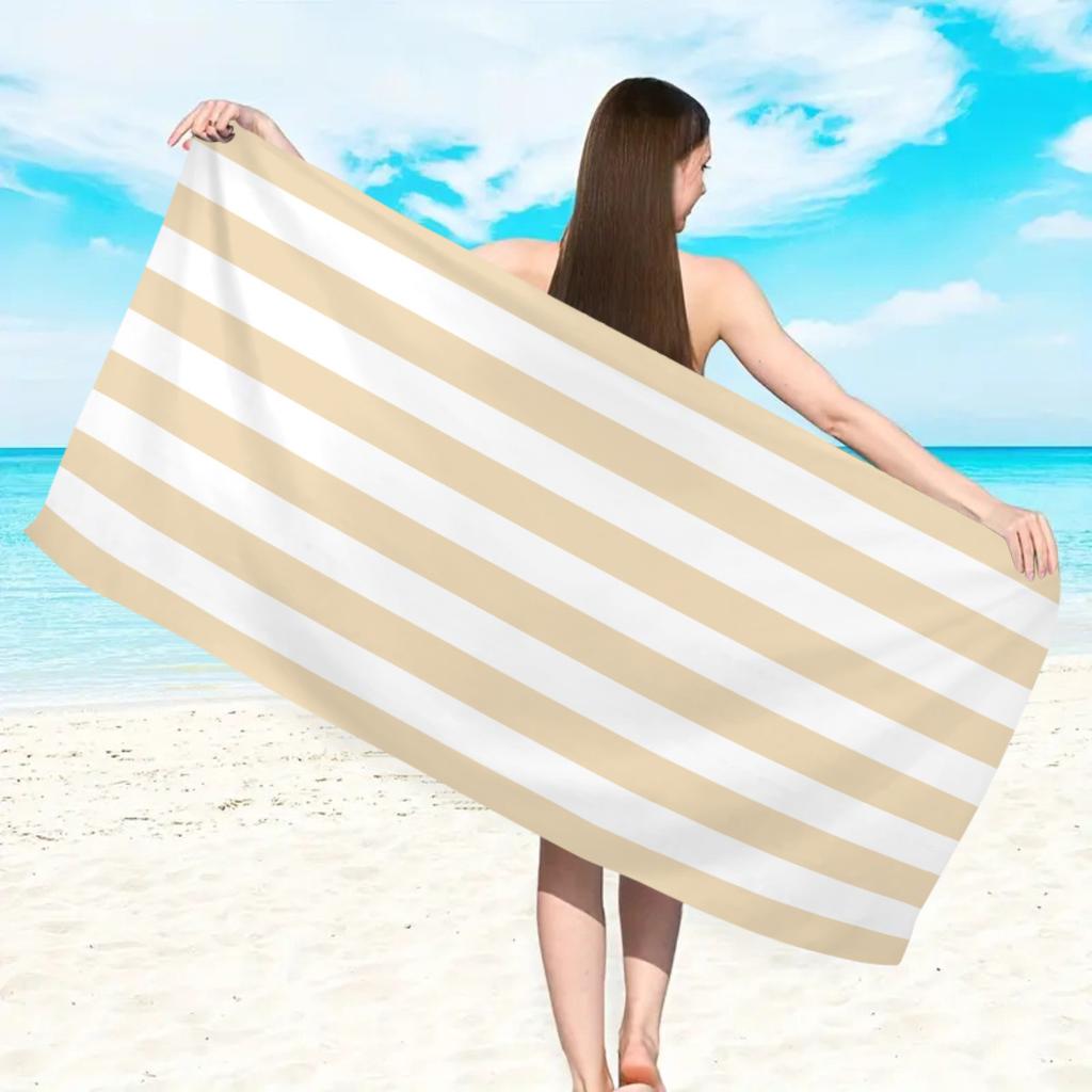 Rainbow Striped Beach Towel Microfiber Quick Dry Bath Towel Soft Sand Free Swimming Pool Travel Yoga Towel for Adults Women Men