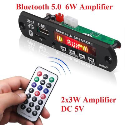 5V 12V 6W zesilovač Dekodér MP3 Bezdrátový Bluetooth MP3 přehrávač do auta FM AUX rádiový modul Audio Handsfree Nahrávání hovorů Příslušenství do auta