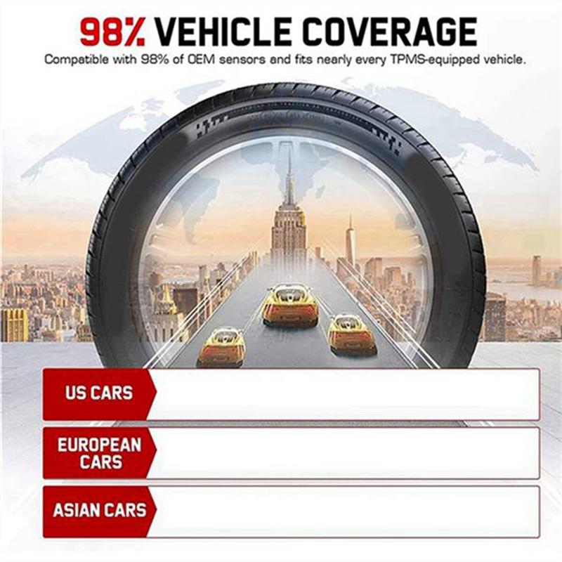 

Датчик давления в шинах TPMS 315 МГц 8 штук Универсальный программируемый для Autel TS408 TS508 ITS600 MX Sensor Монитор чёрный