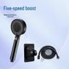 Five-Speed Pressurized Shower Head with Hose for Home Bathroom