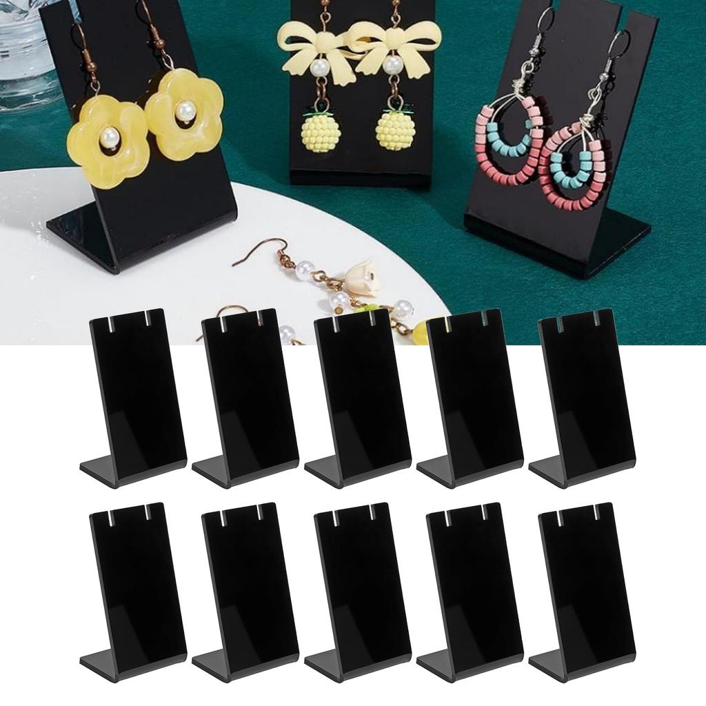 10pcs Acrylic Earring Holder   Ear Studs Jewelry Storage Display Rack Showcase Earrings Display Stand Earring Storage