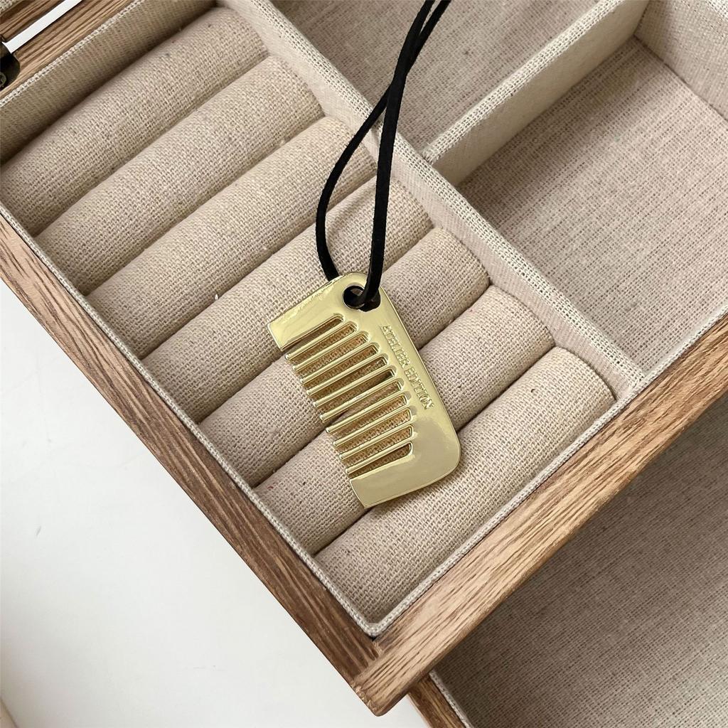 Hair Comb Pendant Necklace for Long Hair and Bangs Velvets Ribbon Sweater Chain Jewelry for Women Party Accessories