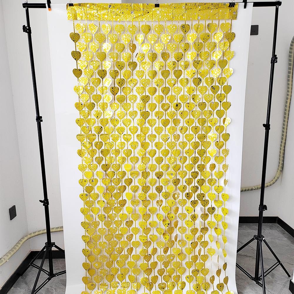 

Glitter Party Door Curtain Love Party Background New Wall Backdrop Birthday Decoration жовтий