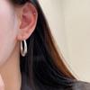 Retro Circle Earrings Pure Female Cold Wind Light Luxury Fashion Niche Design Senior Sense of Tide Earring for Personality Elegant Accessory