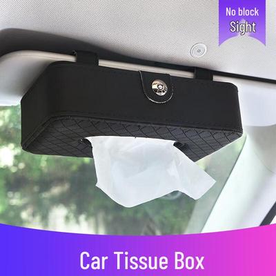 Leather Car Sun Visor Tissue Holder
