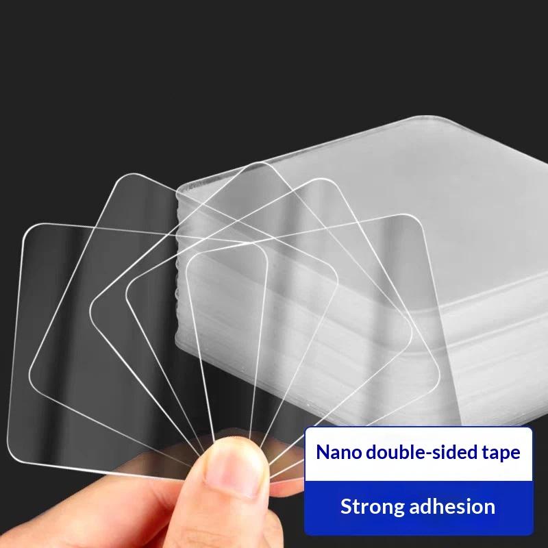 Ultra-starker Kleber Doppelseitiges Klebeband Transparente Quadratische Wandaufkleber Flicken Für Badezimmer Nahtlose Wasserdichte Nano-Klebebänder