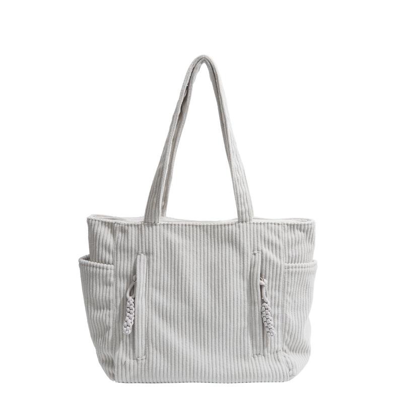 Вельветовая сумка женская сумка через плечо большая вместительная сумка-тоут дорожная сумка бежевый