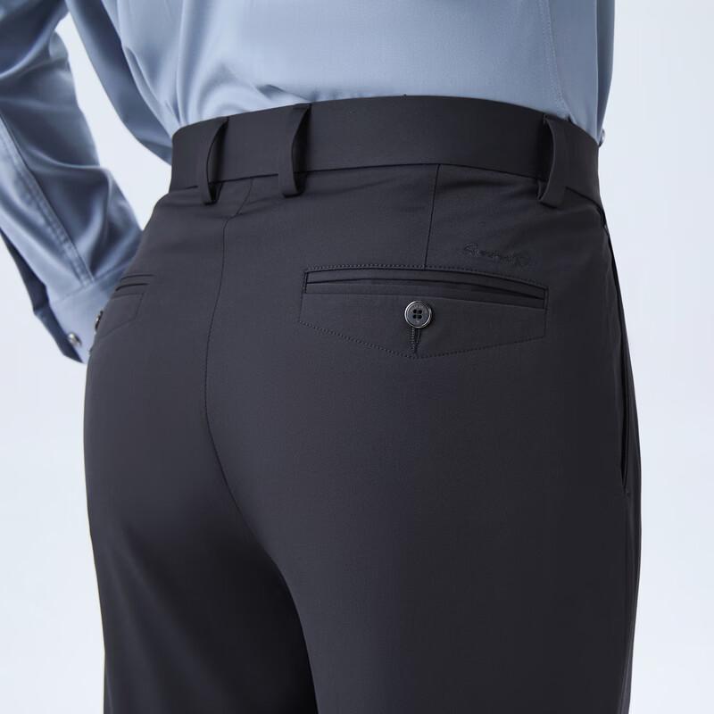 Septwolves Men's Silk Modal Blend Casual Trousers