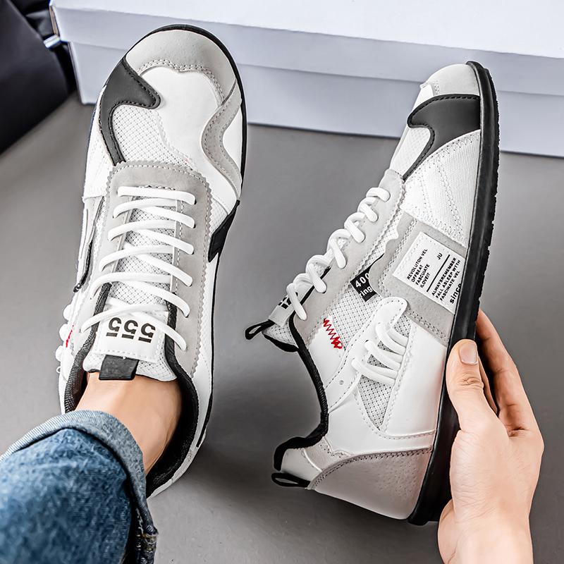 Мужская повседневная спортивная обувь, модные дышащие уличные кроссовки для бега, удобная летняя прогулочная обувь, мужская обувь 39 белый