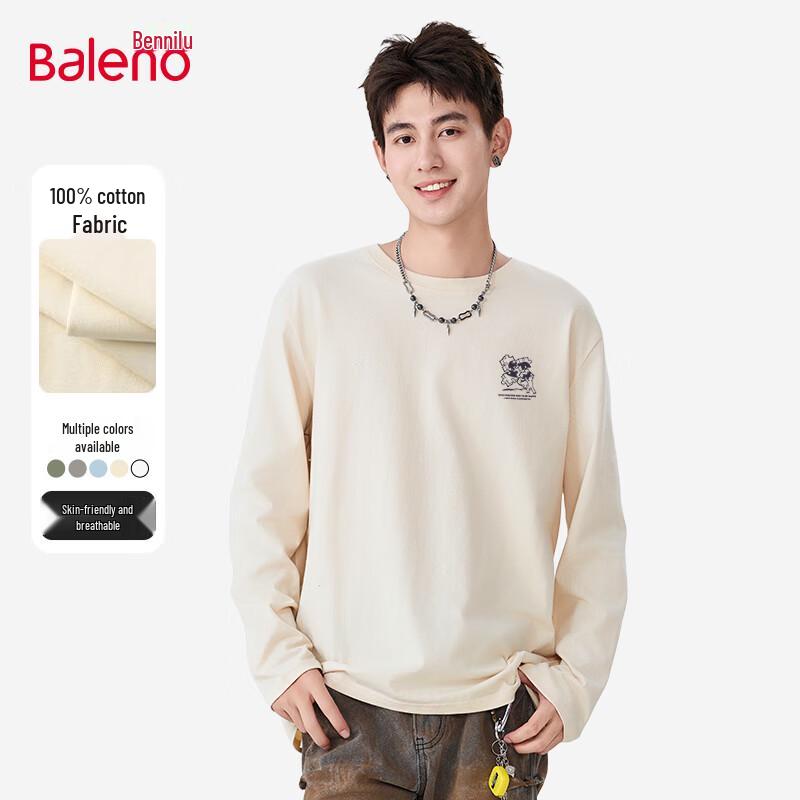 Baleno Unisex Pure Cotton Long-Sleeve T-Shirt L
