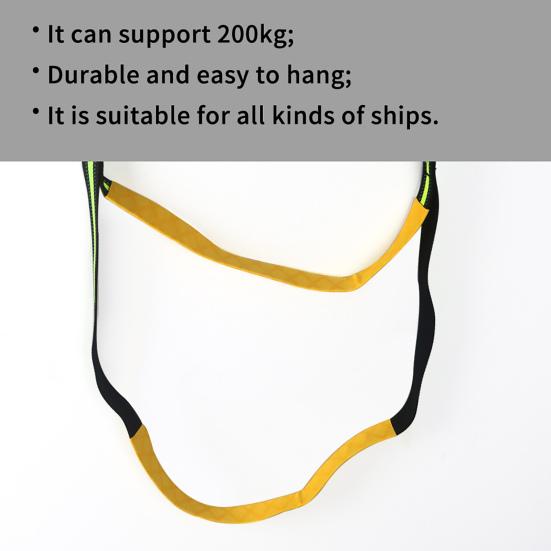 Three Step Ladder Foldable Reusable Nylon Boat Rope Ladder Strong Load-Bearing Ladder for Yachts Boats
