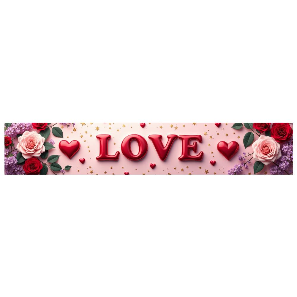 Pink Anniversary Banner Beautiful Customizable Rose-themed Party Backdrop Stunning Event Banner for Photoshoot