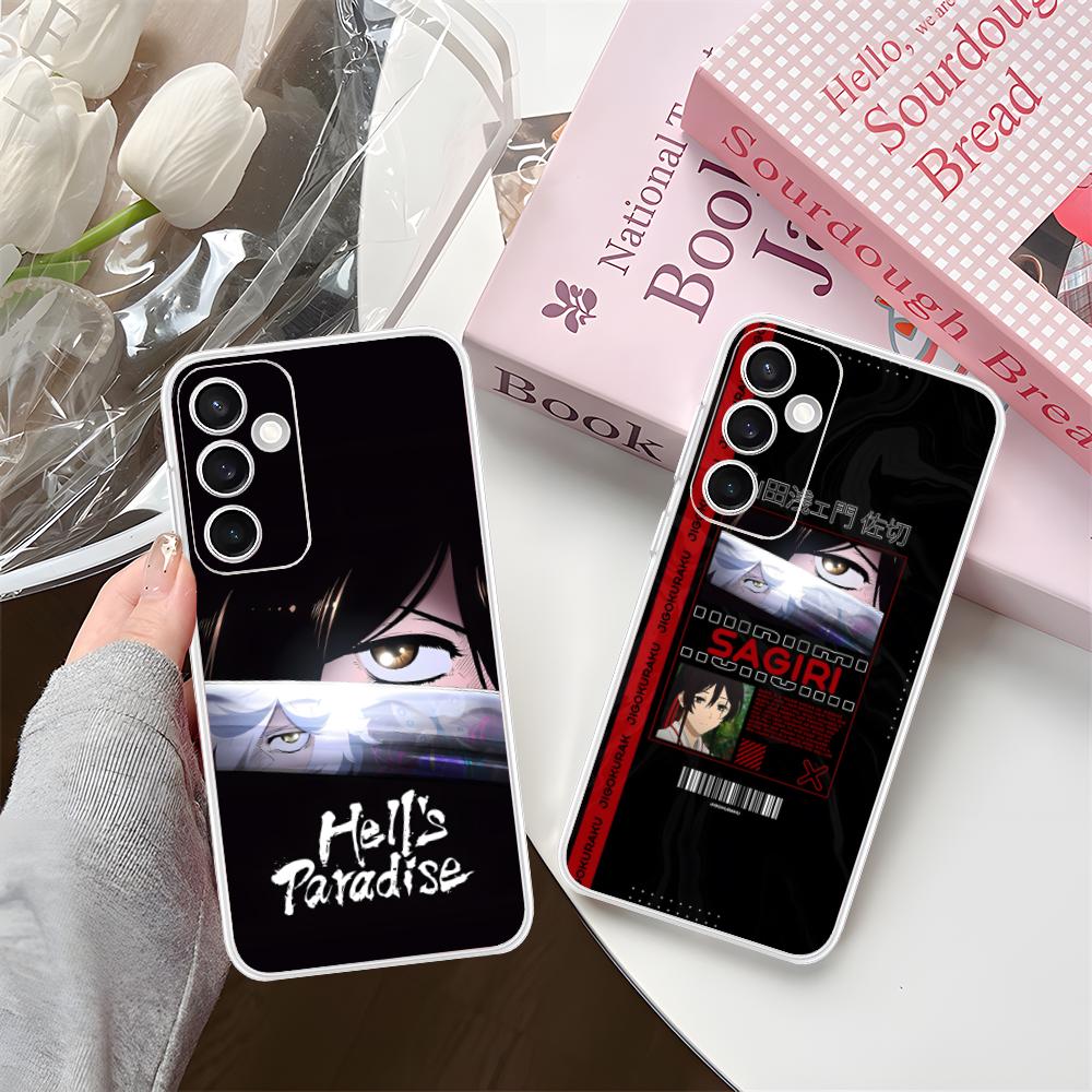 Hell's Paradise Sagiri Phone Case for Samsung Galaxy S25 S24 S23 S22 S21Plus FE Ultra Soft TPU Clear Shockproof Cover