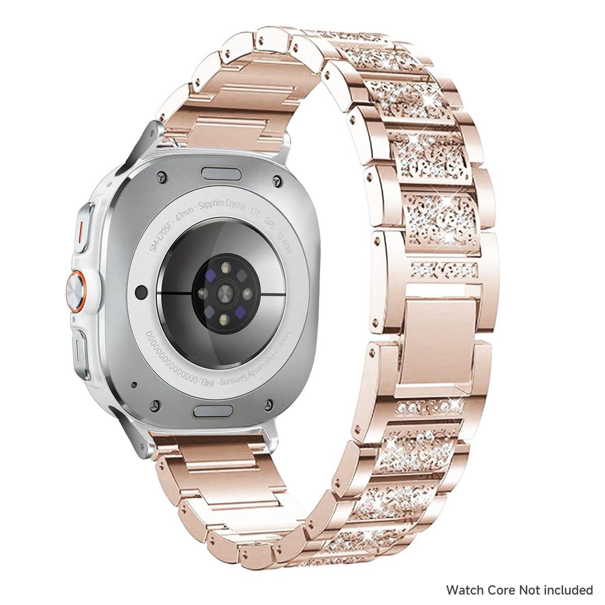 

Женский бриллиантовый ремешок для Samsung galaxy watch 8 40 44 мм/8 classic 46 мм Металлический ремешок для Galaxy Ultra2025/7 47 мм Браслет для умных часов for galaxy 8 classic