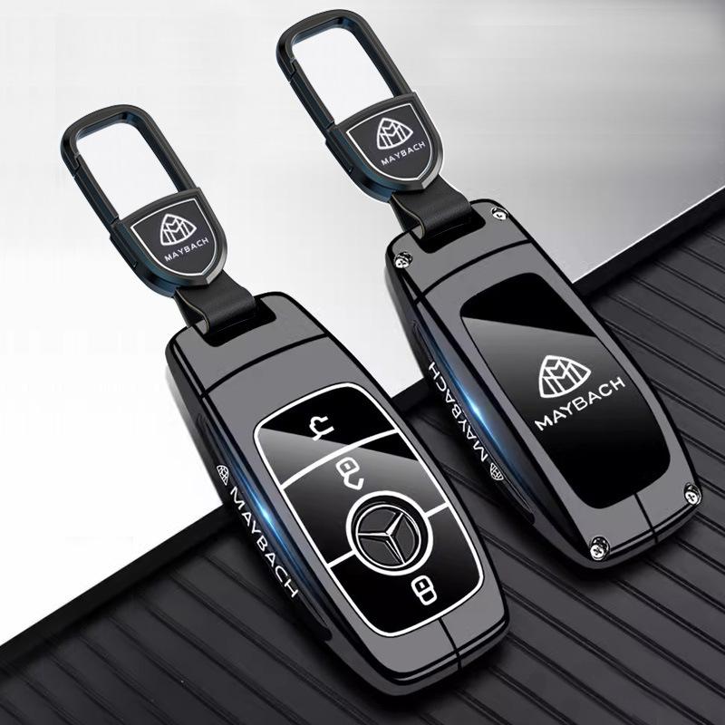 Metal Car Key Case Cover Accessories For Mercedes Benz Maybach A C E S G Class GLC CLE CLA GLB GLS W177 W205 W213 W222 X167 AMG CS1