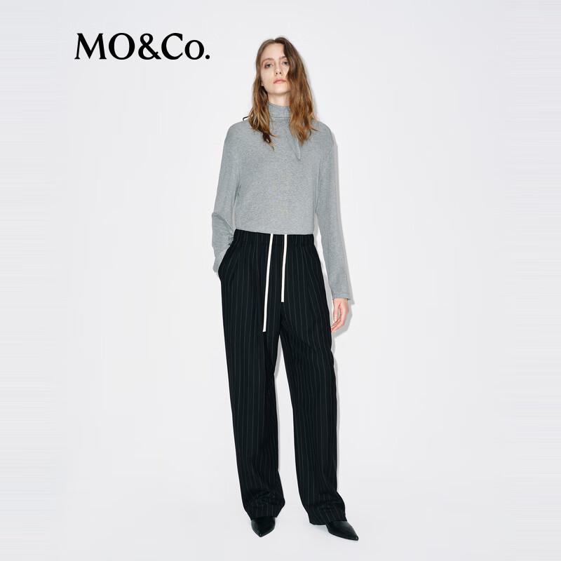 

MO&Co. Женские полосатые шерстяные брюки с высокой посадкой и прямыми штанинами L (170cm)