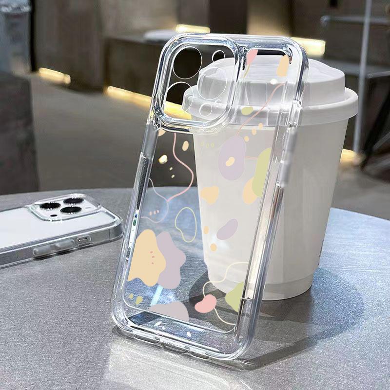 Transparent White Love Love Case For Samsung Galaxy S26 S25 S24 Ultra S23 FE S22 Plus S21 A56 A53 A34 A54 A35 A55 A16 Soft Cover
